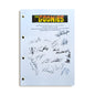 Portada del guion de Los goonies con las firmas de 15 miembros del  elenco