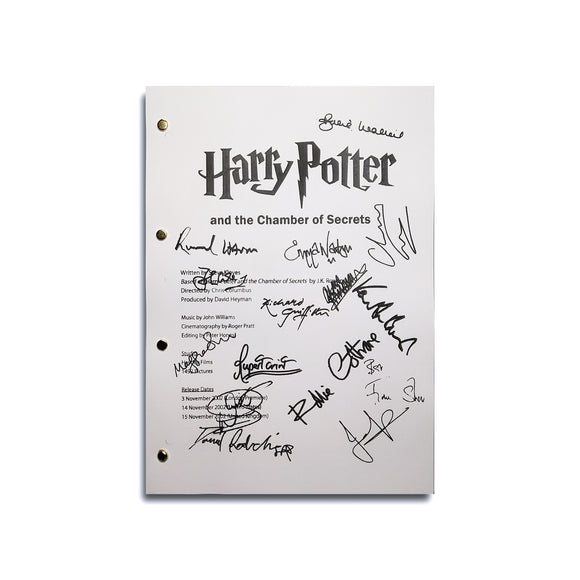 Harry Potter y La Cámara Secreta Guión Firmado