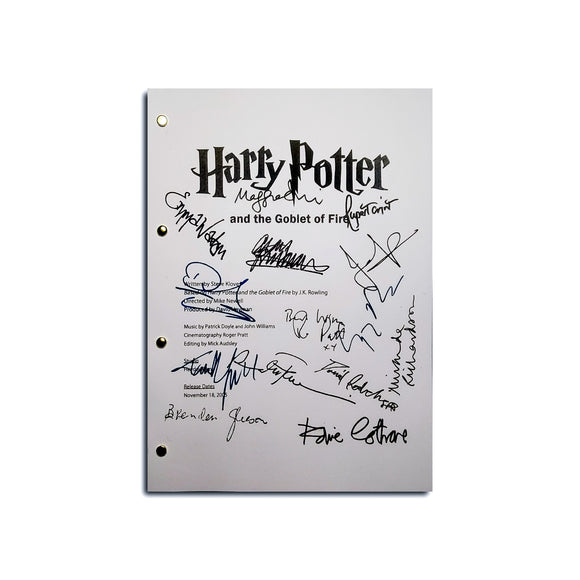 Harry Potter y El Cáliz de Fuego Guión Firmado