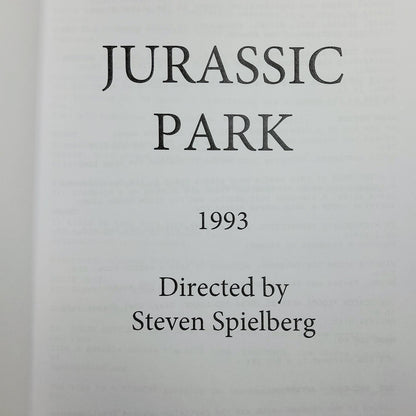 Jurassic Park primera pagina del guion con la firma de actores de la pelicula